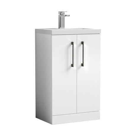 [BFLE006EH716] Bramshall Floor Standing Cloakroom Vanity Basin Unit with Choice of Finish, Handle Finish and Size - Cutout