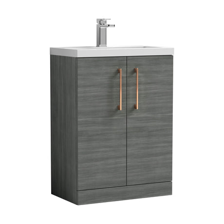 [BFLE025EH019] Bramshall Floor Standing Cloakroom Vanity Basin Unit with Choice of Finish, Handle Finish and Size - Cutout