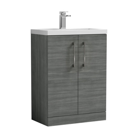 [BFLE025EH716] Bramshall Floor Standing Cloakroom Vanity Basin Unit with Choice of Finish, Handle Finish and Size - Cutout