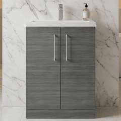 [BFLE025E] Bramshall Floor Standing Cloakroom Vanity Basin Unit with Choice of Finish, Handle Finish and Size - Silo