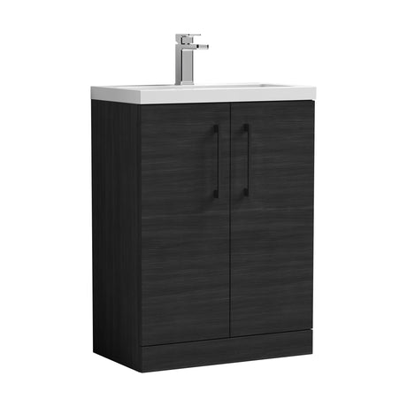 [BFLE026EH018] Bramshall Floor Standing Cloakroom Vanity Basin Unit with Choice of Finish, Handle Finish and Size - Cutout