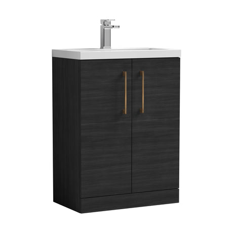 [BFLE026EH1516] Bramshall Floor Standing Cloakroom Vanity Basin Unit with Choice of Finish, Handle Finish and Size - Cutout