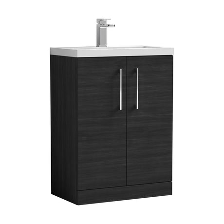 [BFLE026E] Bramshall Floor Standing Cloakroom Vanity Basin Unit with Choice of Finish, Handle Finish and Size - Cutout