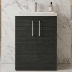 [BFLE026E] Bramshall Floor Standing Cloakroom Vanity Basin Unit with Choice of Finish, Handle Finish and Size - Silo