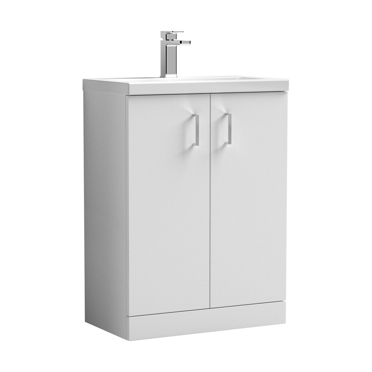 [BFLE027E] Bramshall Floor Standing Cloakroom Vanity Basin Unit with Choice of Finish, Handle Finish and Size - Cutout