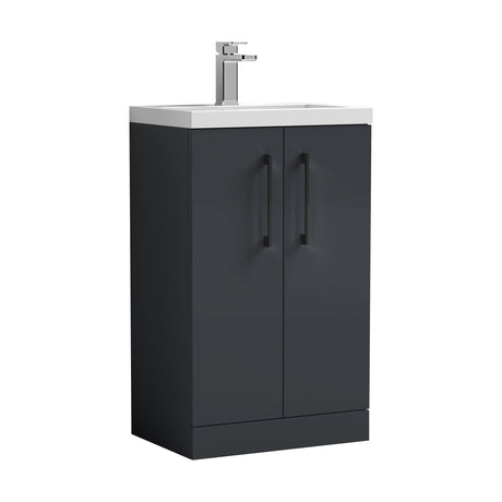 [BFLE028EH018] Bramshall Floor Standing Cloakroom Vanity Basin Unit with Choice of Finish, Handle Finish and Size - Cutout