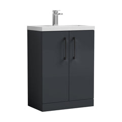 [BFLE029EH018] Bramshall Floor Standing Cloakroom Vanity Basin Unit with Choice of Finish, Handle Finish and Size - Cutout