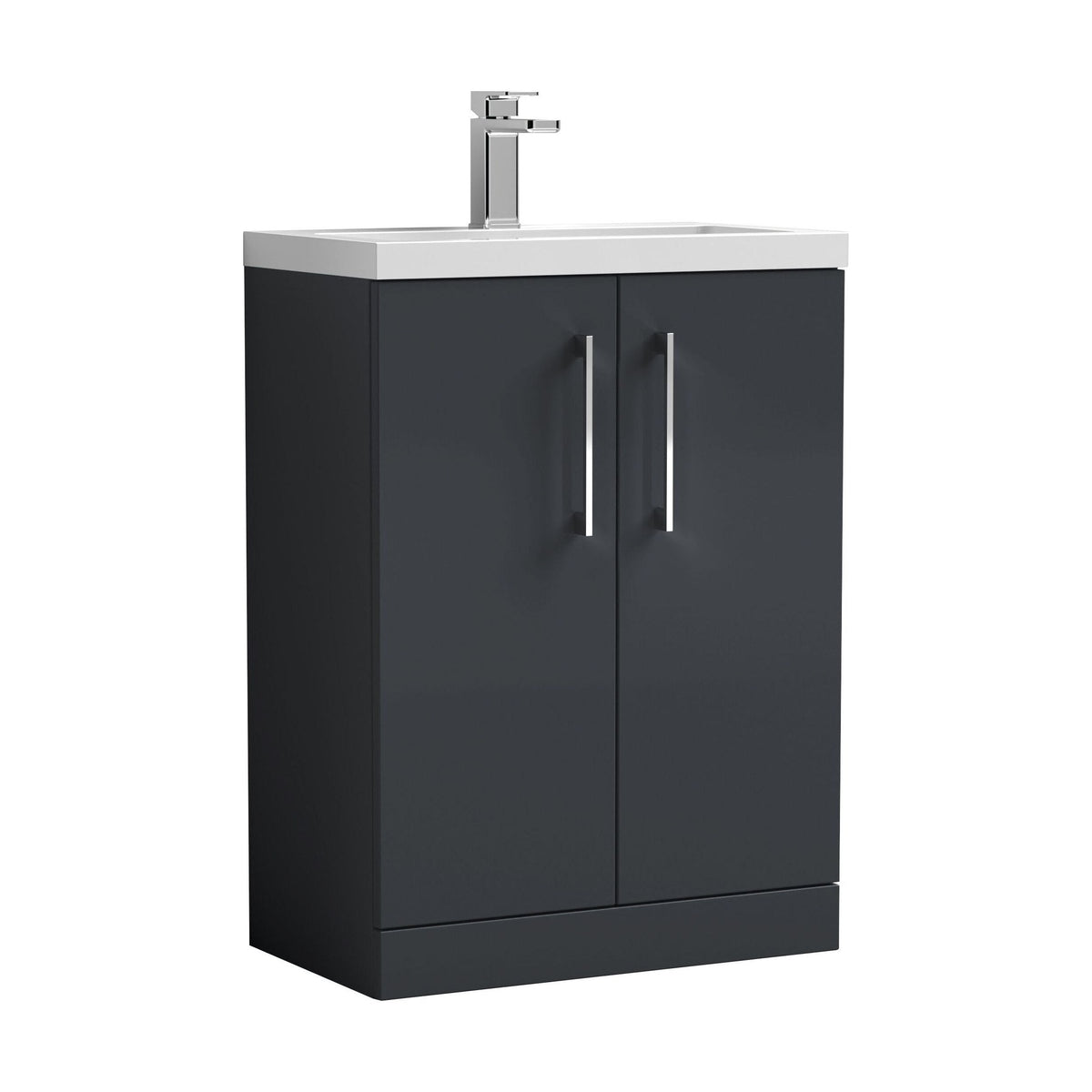 [BFLE029E] Bramshall Floor Standing Cloakroom Vanity Basin Unit with Choice of Finish, Handle Finish and Size - Cutout
