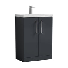 [BFLE029E] Bramshall Floor Standing Cloakroom Vanity Basin Unit with Choice of Finish, Handle Finish and Size - Cutout