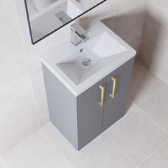 [BFLE030EH017] Bramshall Floor Standing Cloakroom Vanity Basin Unit with Choice of Finish, Handle Finish and Size - Lifestyle 2