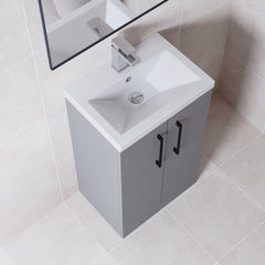 [BFLE030EH018] Bramshall Floor Standing Cloakroom Vanity Basin Unit with Choice of Finish, Handle Finish and Size - Lifestyle 2