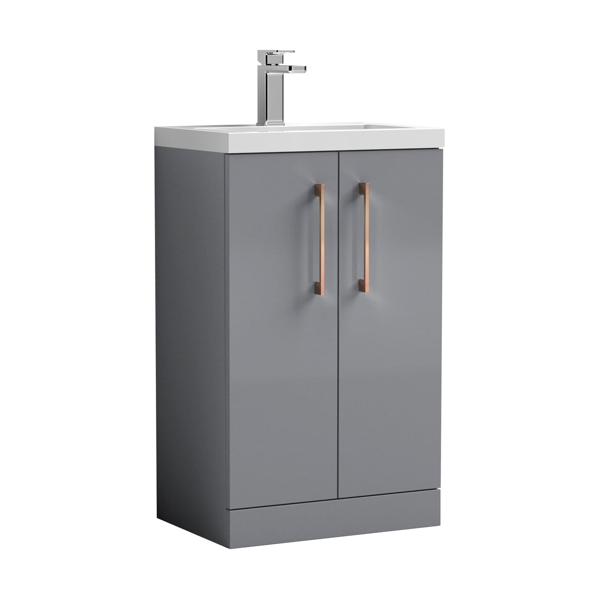 [BFLE030EH1516] Bramshall Floor Standing Cloakroom Vanity Basin Unit with Choice of Finish, Handle Finish and Size - Cutout