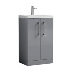 [BFLE030EH716] Bramshall Floor Standing Cloakroom Vanity Basin Unit with Choice of Finish, Handle Finish and Size - Cutout