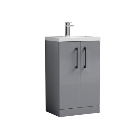 [BFLE030H018] Bramshall Contemporary Compact Floor Standing Vanity Basin Unit with Polymarble Basin, 500mm, Choice of Colour and Handle Finish - Cutout