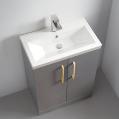 [BFLE031EH017] Bramshall Floor Standing Cloakroom Vanity Basin Unit with Choice of Finish, Handle Finish and Size - Lifestyle 2