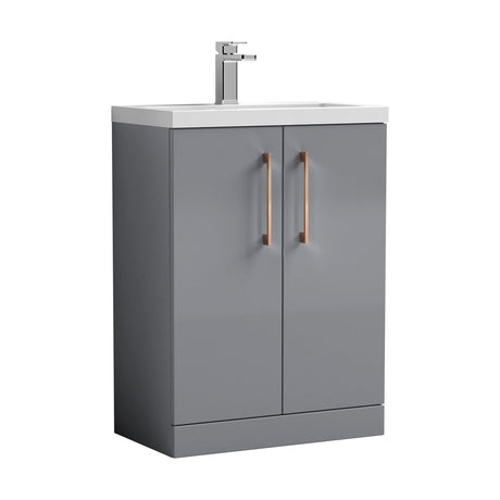 [BFLE031EH1516] Bramshall Floor Standing Cloakroom Vanity Basin Unit with Choice of Finish, Handle Finish and Size - Cutout