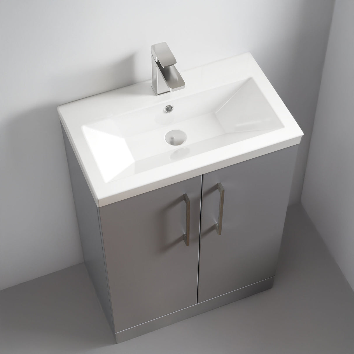 [BFLE031EH716] Bramshall Floor Standing Cloakroom Vanity Basin Unit with Choice of Finish, Handle Finish and Size - Lifestyle 2