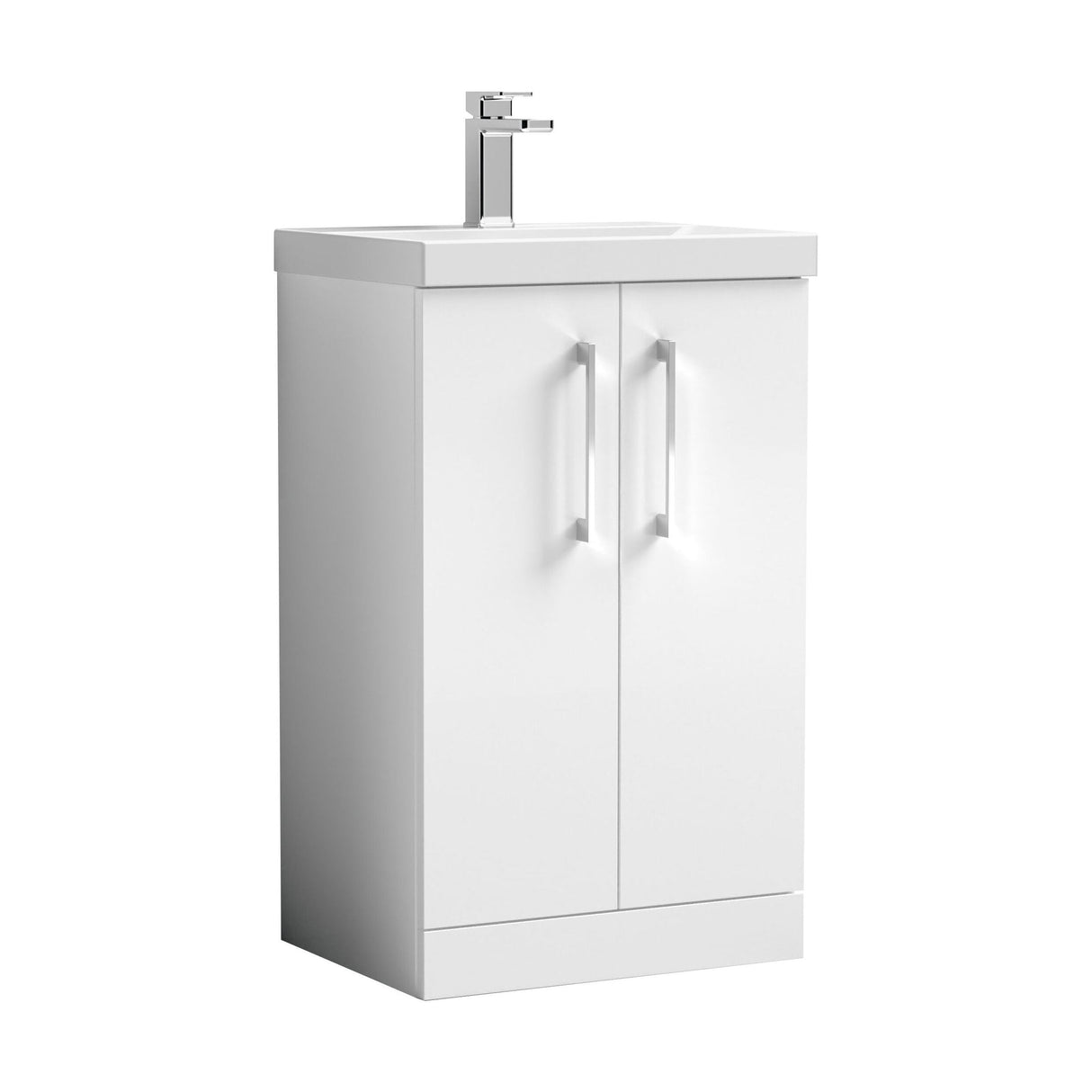 [BFLE101D] Bramshall Contemporary 2 Soft Close Doors Floor Standing Vanity Basin Unit, Choice of Size/Basin Type/Colour - Cutout