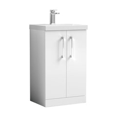 [BFLE101D] Bramshall Contemporary 2 Soft Close Doors Floor Standing Vanity Basin Unit, Choice of Size/Basin Type/Colour - Cutout