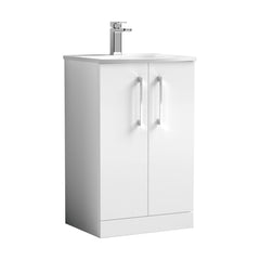 [BFLE101G] Bramshall Contemporary 2 Soft Close Doors Floor Standing Vanity Basin Unit, Choice of Size/Basin Type/Colour - Cutout