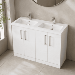 [BFLE103C2] Bramshall Floor Standing 4 Door Vanity Basin Unit - Choice of Colour and Basin Type - Lifestyle 2