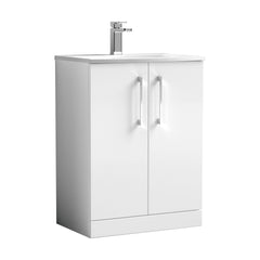 [BFLE103G] Bramshall Contemporary 2 Soft Close Doors Floor Standing Vanity Basin Unit, Choice of Size/Basin Type/Colour - Cutout