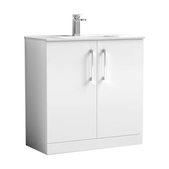 [BFLE105B] Bramshall Contemporary 2 Soft Close Doors Floor Standing Vanity Basin Unit, Choice of Size/Basin Type/Colour - Cutout
