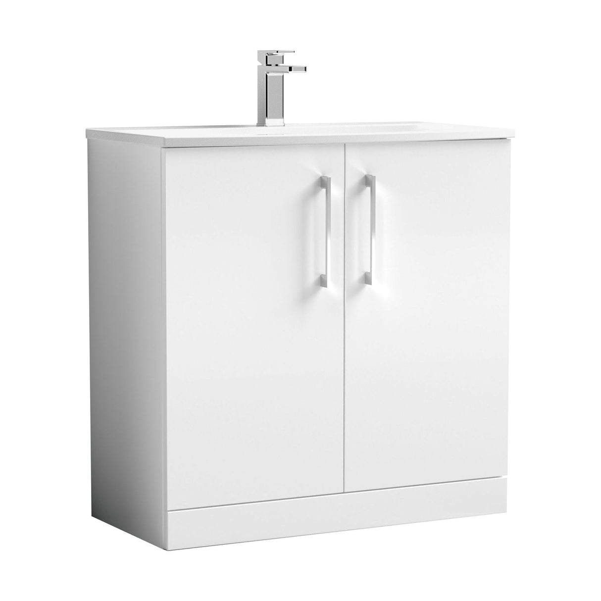 [BFLE105G] Bramshall Contemporary 2 Soft Close Doors Floor Standing Vanity Basin Unit, Choice of Size/Basin Type/Colour - Cutout