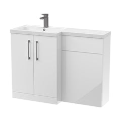 [BFLE111LH716] Bramshall Combination Vanity Unit with Basin & WC, Left Hand, 1100mm x 390mm - Choice of Colour and Handle Finish - Cutout