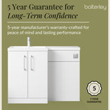 Bathroom Vanity Unit with Basin & WC Unit, Left Hand, 1100mm x 390mm - Choice of Colour