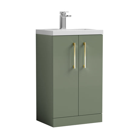 [BFLE118EH017] Bramshall Floor Standing Cloakroom Vanity Basin Unit with Choice of Finish, Handle Finish and Size - Cutout
