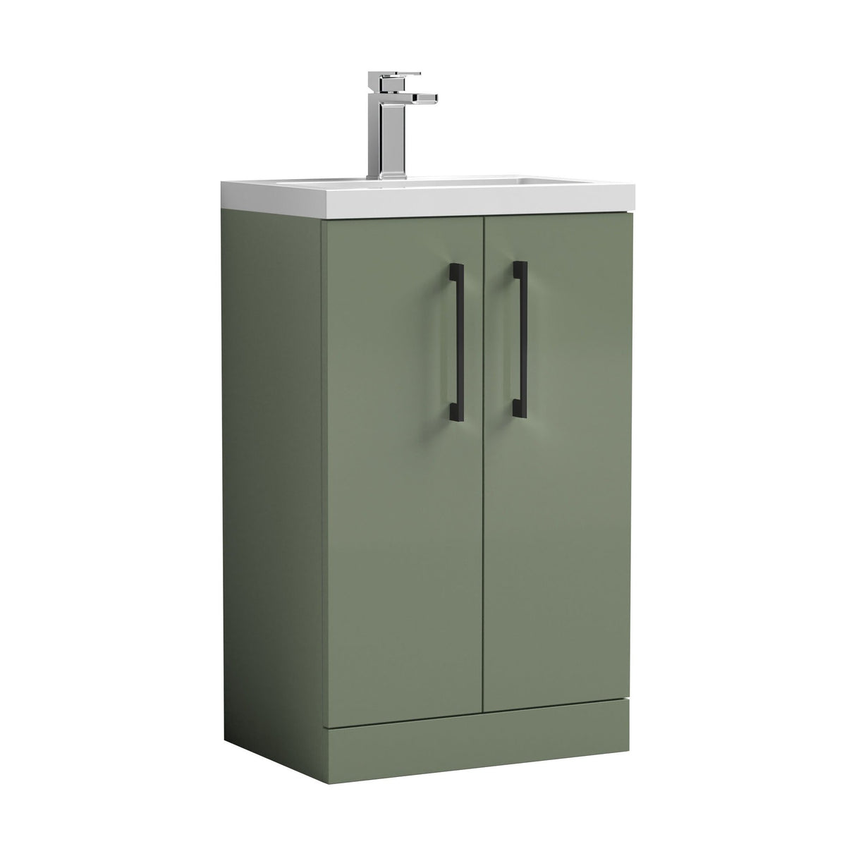 [BFLE118EH018] Bramshall Floor Standing Cloakroom Vanity Basin Unit with Choice of Finish, Handle Finish and Size - Cutout