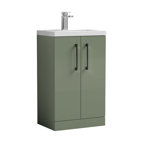 [BFLE118EH018] Bramshall Floor Standing Cloakroom Vanity Basin Unit with Choice of Finish, Handle Finish and Size - Cutout