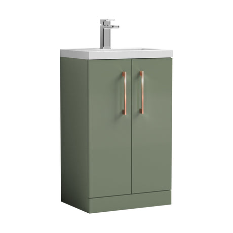 [BFLE118EH019] Bramshall Floor Standing Cloakroom Vanity Basin Unit with Choice of Finish, Handle Finish and Size - Cutout