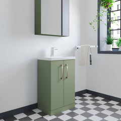 [BFLE118EH019] Bramshall Floor Standing Cloakroom Vanity Basin Unit with Choice of Finish, Handle Finish and Size - Lifestyle 3