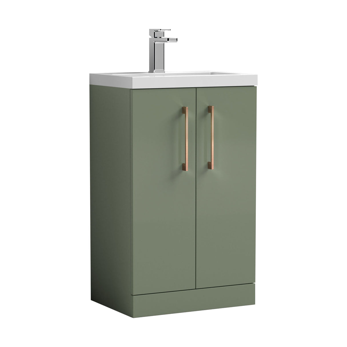 [BFLE118EH1516] Bramshall Floor Standing Cloakroom Vanity Basin Unit with Choice of Finish, Handle Finish and Size - Cutout