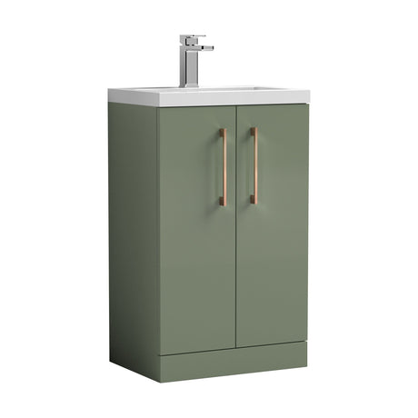[BFLE118EH1516] Bramshall Floor Standing Cloakroom Vanity Basin Unit with Choice of Finish, Handle Finish and Size - Cutout