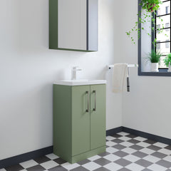 [BFLE118EH716] Bramshall Floor Standing Cloakroom Vanity Basin Unit with Choice of Finish, Handle Finish and Size - Lifestyle 3