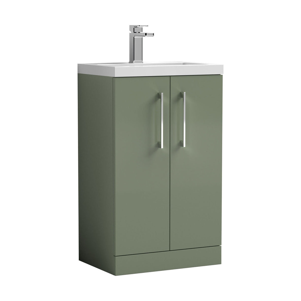 [BFLE118E] Bramshall Floor Standing Cloakroom Vanity Basin Unit with Choice of Finish, Handle Finish and Size - Cutout