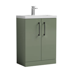 [BFLE119EH018] Bramshall Floor Standing Cloakroom Vanity Basin Unit with Choice of Finish, Handle Finish and Size - Cutout