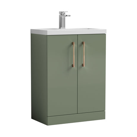 [BFLE119EH1516] Bramshall Floor Standing Cloakroom Vanity Basin Unit with Choice of Finish, Handle Finish and Size - Cutout