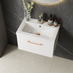 [BFLE122AH019] Bramshall Wall Hung 1 Drawer Vanity Unit with Mid-Edge Ceramic Basin 600mm - Lifestyle 2