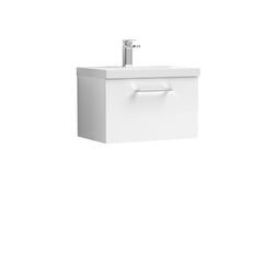 [BFLE122A] Bramshall Wall Hung 1 Drawer Vanity Unit with Mid-Edge Ceramic Basin 600mm - Cutout