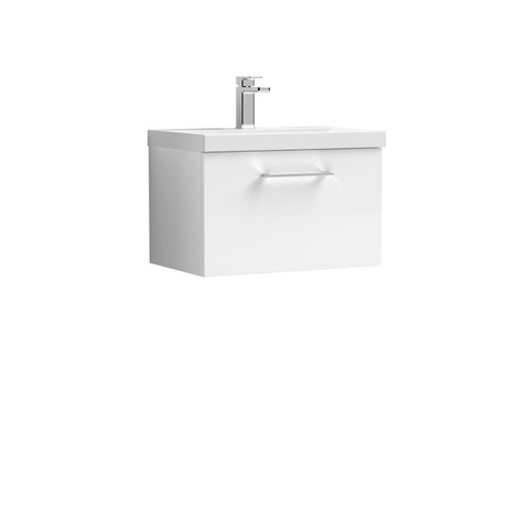 [BFLE122A] Bramshall Wall Hung 1 Drawer Vanity Unit with Mid-Edge Ceramic Basin 600mm - Cutout