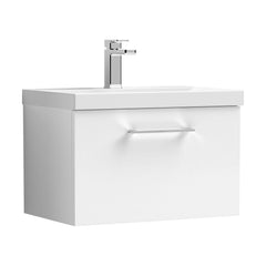 [BFLE122D] Bramshall Contemporary 1 Soft Close Drawer Wall Hung Vanity Unit, Choice of Size/Basin Type/Colour - Cutout