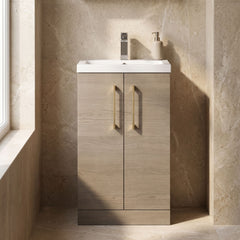 [BFLE122EH017] Bramshall Floor Standing Cloakroom Vanity Basin Unit with Choice of Finish, Handle Finish and Size - Silo