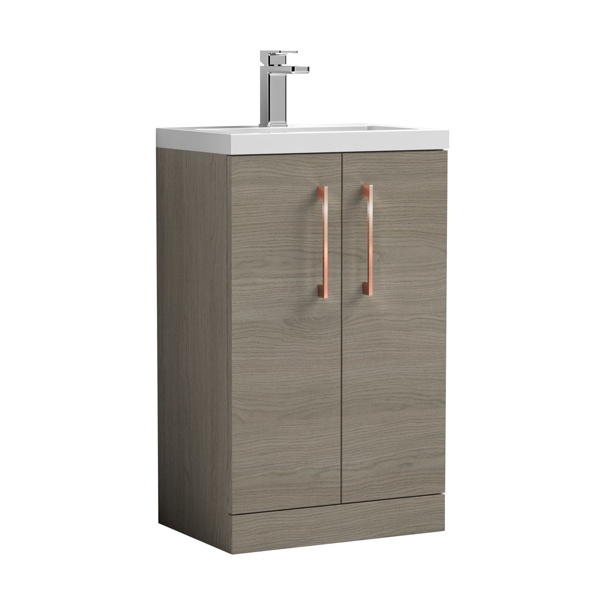 [BFLE122EH019] Bramshall Floor Standing Cloakroom Vanity Basin Unit with Choice of Finish, Handle Finish and Size - Cutout