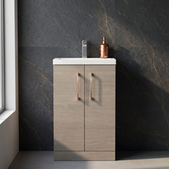 [BFLE122EH019] Bramshall Floor Standing Cloakroom Vanity Basin Unit with Choice of Finish, Handle Finish and Size - Silo