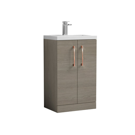 [BFLE122H019] Bramshall Contemporary Compact Floor Standing Vanity Basin Unit with Polymarble Basin, 500mm, Choice of Colour and Handle Finish - Cutout