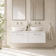 [BFLE122W2] Bramshall 1200mm Wall Hung 2 Drawer Vanity Unit with Worktop, Choice of Colour - Silo
